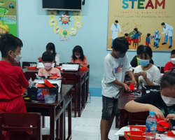 Trường Tiểu học Phú Mỹ: Tổ chức hoạt động ngoại khoá tìm hiểu kiến thức phòng, chống thiên tai